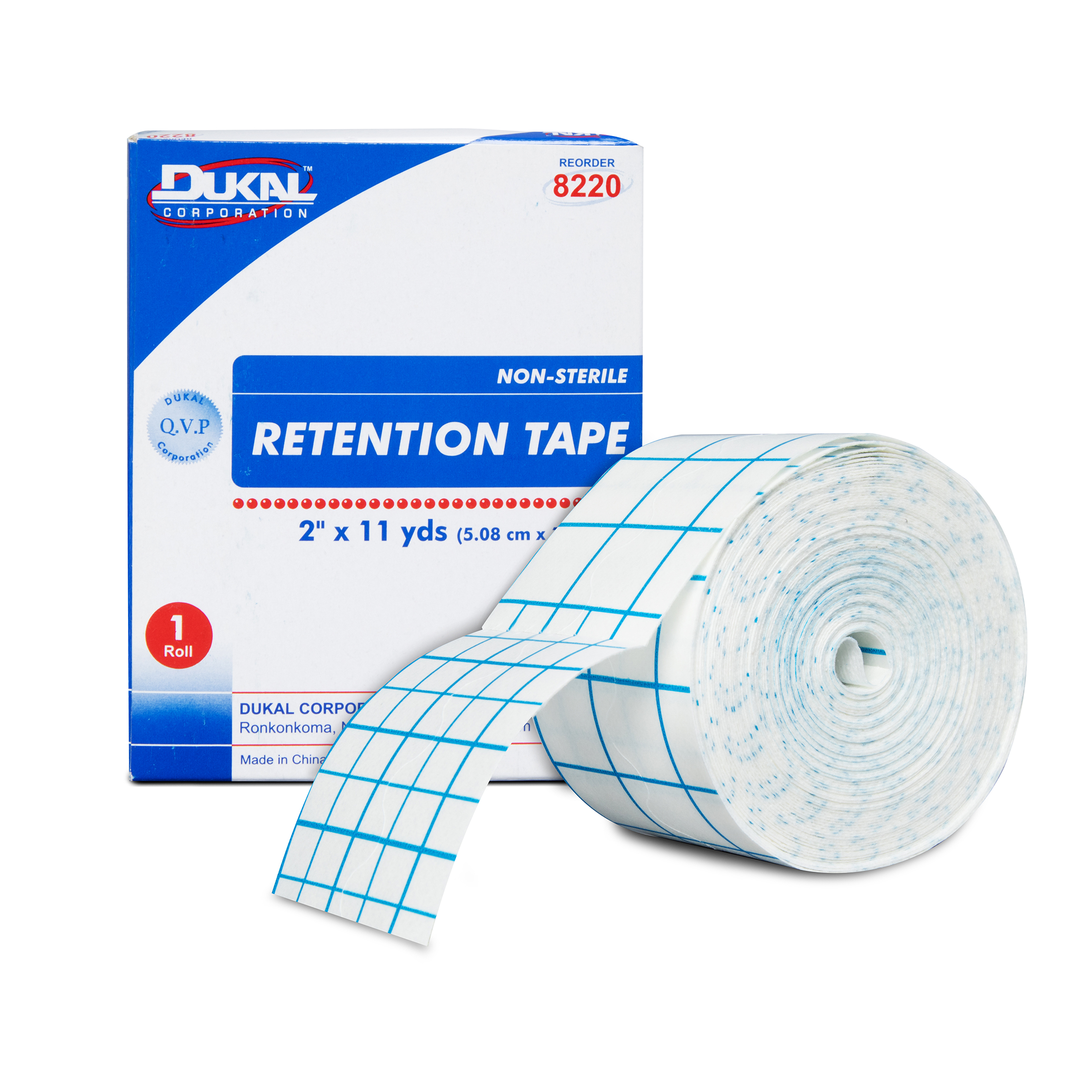 Dressing Retention Tape with Liner Dukal™ Pre-Cut Nonwoven / Adhesive 2 Inch X 11 Yard White NonSterile (Hypafix)  (1/BX 10BX/CS) by Dukal Corporation  ID 8220